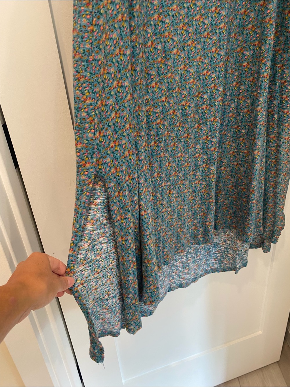 NATURAL LIFE Sleeveless Teal Floral Maxi Dress - Picture 4 of 5